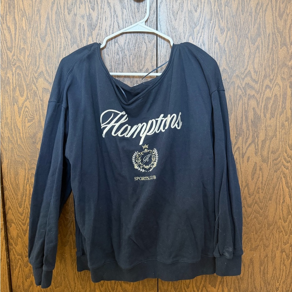Black Hamptons Sports Club Sweatshirt